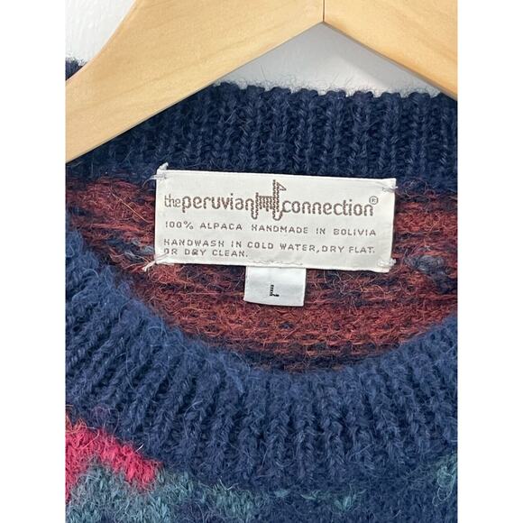 The Peruvian Connection Women's Large Multicolored Alpaca Pullover Sweater - Picture 4 of 8